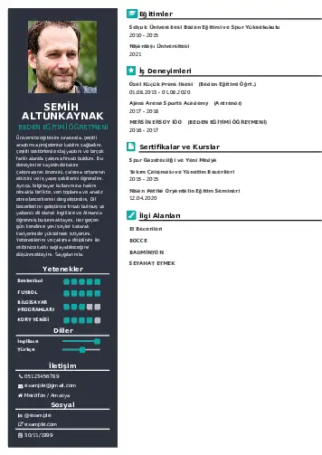 Beden Eğitimi Öğretmeni CV Örnekleri cv indir